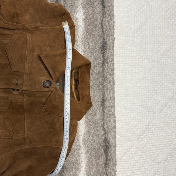 Banana Republic Tan Suede Trench Coat - Picture 10 of 11